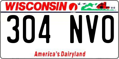 WI license plate 304NVO