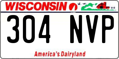 WI license plate 304NVP