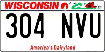 WI license plate 304NVU