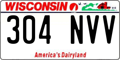WI license plate 304NVV
