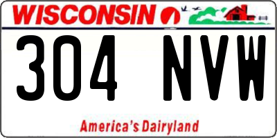 WI license plate 304NVW
