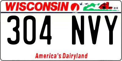 WI license plate 304NVY