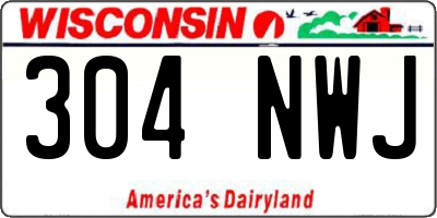 WI license plate 304NWJ