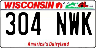 WI license plate 304NWK