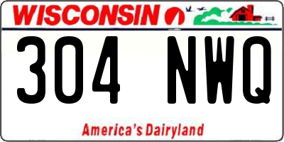 WI license plate 304NWQ