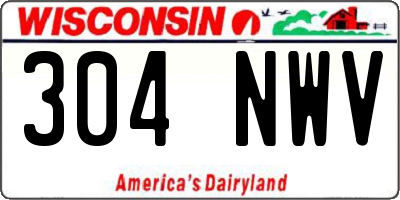 WI license plate 304NWV