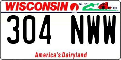 WI license plate 304NWW