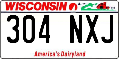 WI license plate 304NXJ