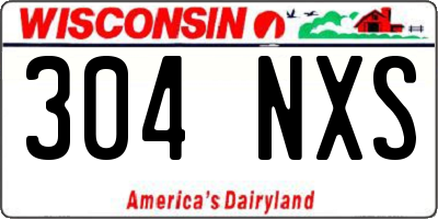 WI license plate 304NXS