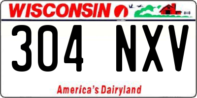 WI license plate 304NXV