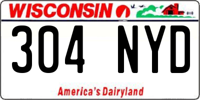 WI license plate 304NYD