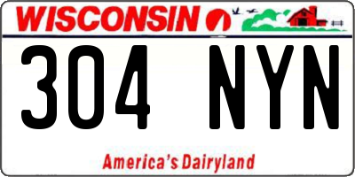 WI license plate 304NYN