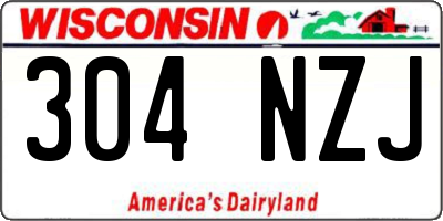 WI license plate 304NZJ
