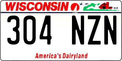 WI license plate 304NZN