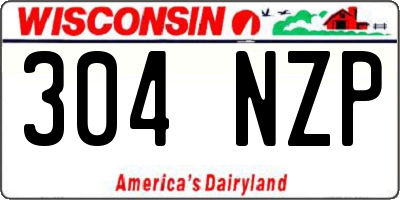 WI license plate 304NZP