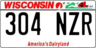 WI license plate 304NZR