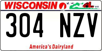 WI license plate 304NZV