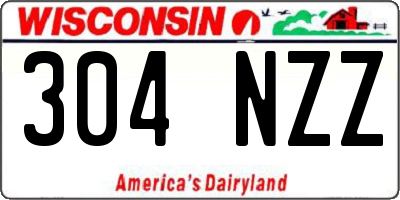 WI license plate 304NZZ
