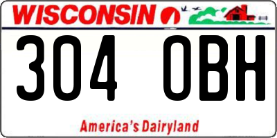 WI license plate 304OBH