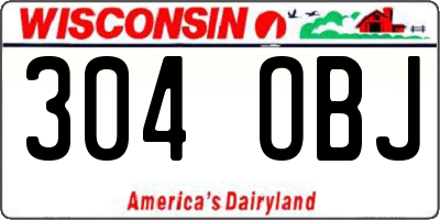 WI license plate 304OBJ