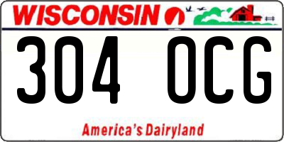WI license plate 304OCG