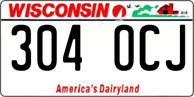 WI license plate 304OCJ