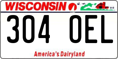 WI license plate 304OEL