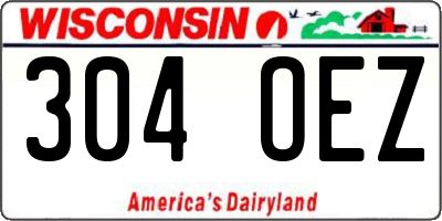 WI license plate 304OEZ