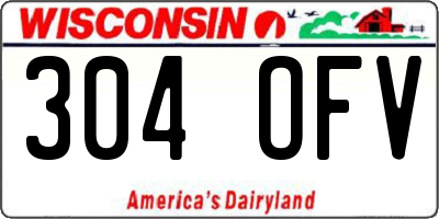 WI license plate 304OFV