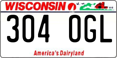 WI license plate 304OGL