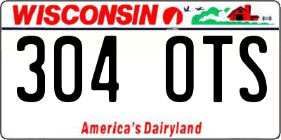 WI license plate 304OTS