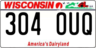 WI license plate 304OUQ