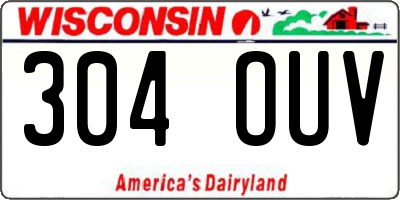 WI license plate 304OUV