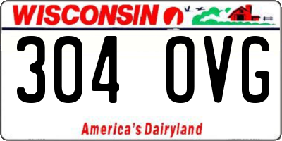 WI license plate 304OVG