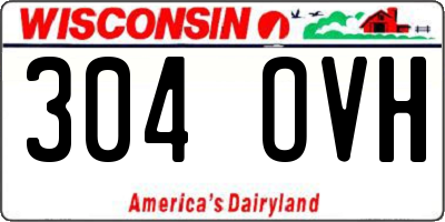 WI license plate 304OVH