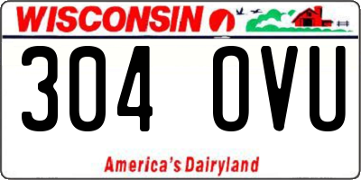 WI license plate 304OVU