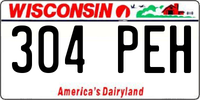 WI license plate 304PEH