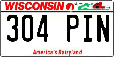 WI license plate 304PIN