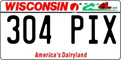WI license plate 304PIX