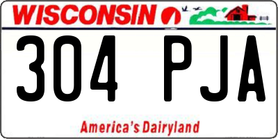 WI license plate 304PJA