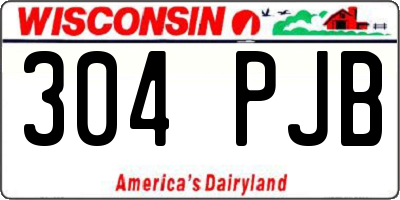 WI license plate 304PJB