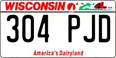 WI license plate 304PJD