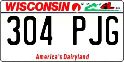 WI license plate 304PJG