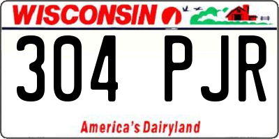 WI license plate 304PJR