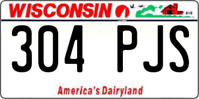 WI license plate 304PJS