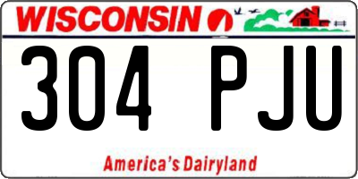 WI license plate 304PJU