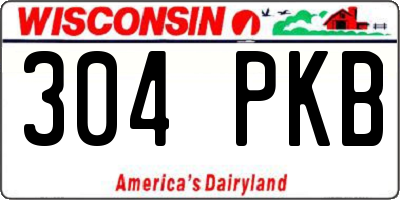 WI license plate 304PKB