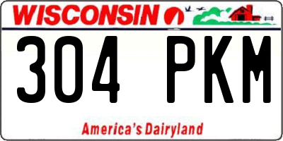 WI license plate 304PKM