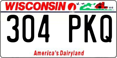 WI license plate 304PKQ