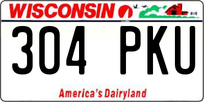 WI license plate 304PKU